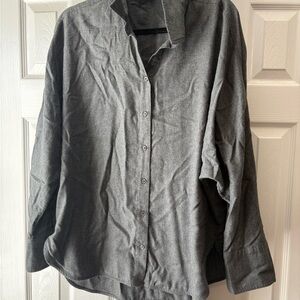 Madewell Gray Button-Up Blouse